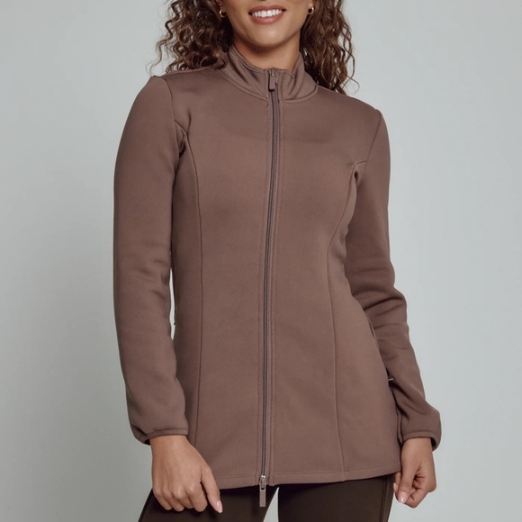 7 Diamonds Julien Longline Full-Zip Jacket Size Small in Mink - Picture 1 of 5